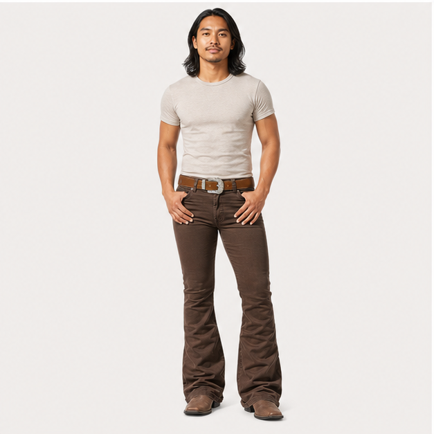 Low Rise Boot Cut Jeans for Women Butt Lifting Western Pants with Pockets Flare Jeans Women - model view