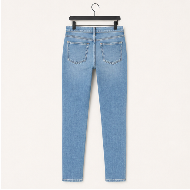 Women's Mid-Rise Stretchy Skinny Jeans - back view