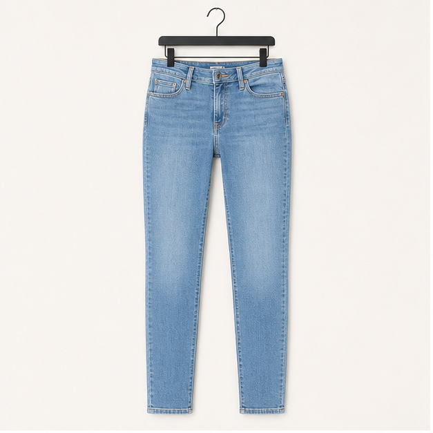 Women's Mid-Rise Stretchy Skinny Jeans - front view