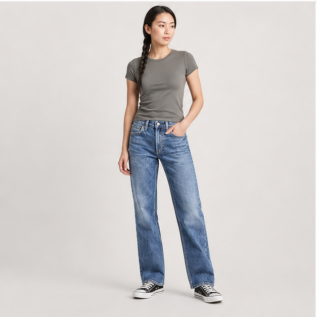 Men's Relaxed Fit Straight Leg Jean - model view